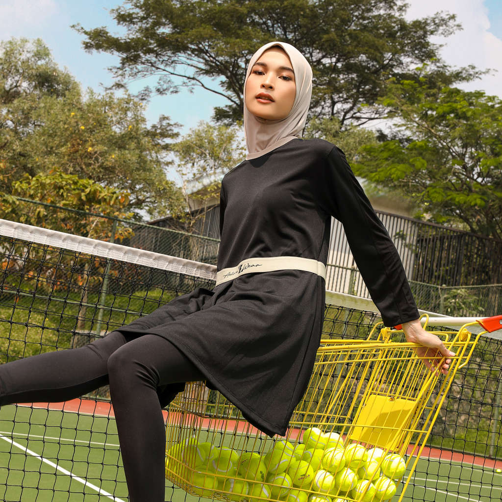 Athletics Pleated Dress Black