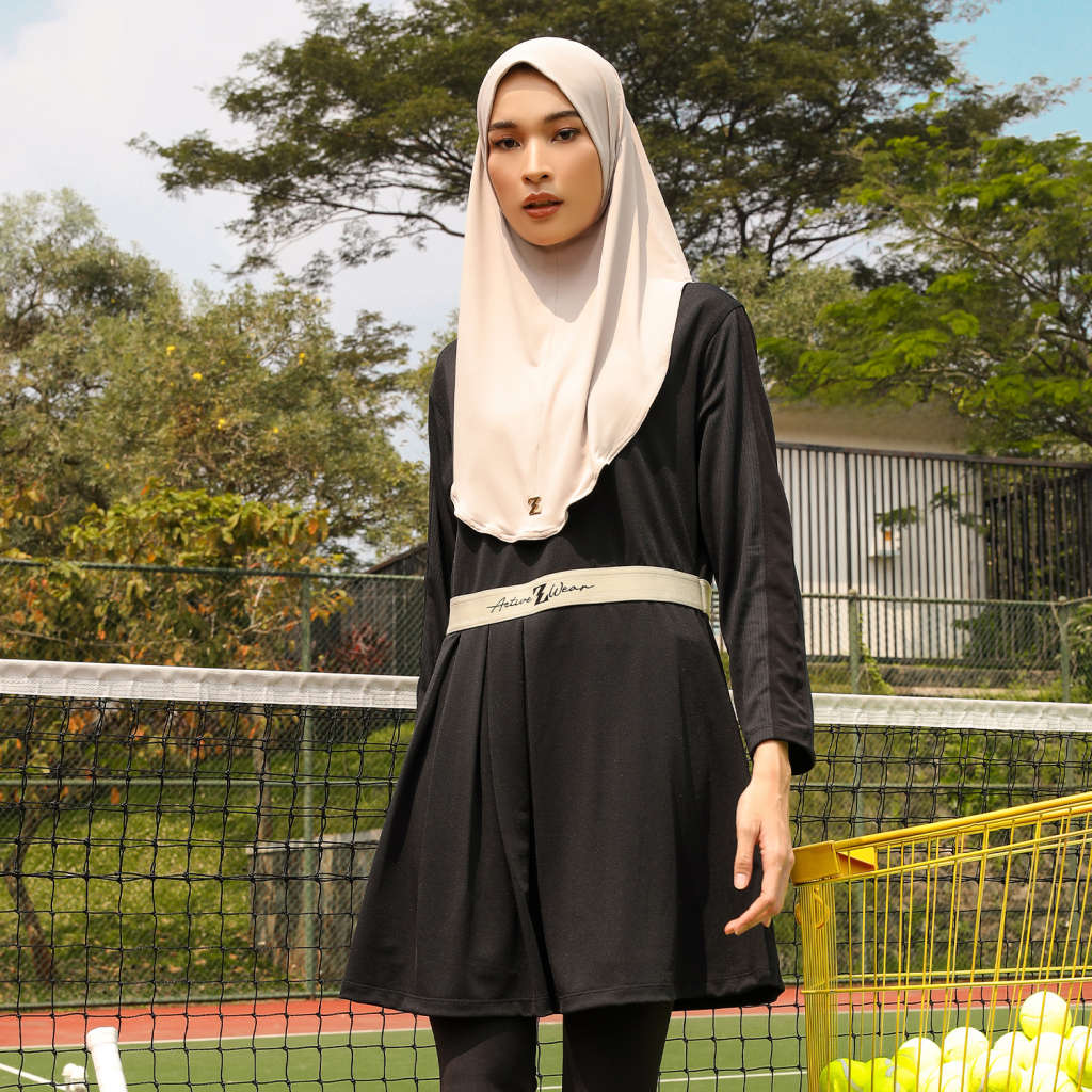 Athletics Pleated Dress Black