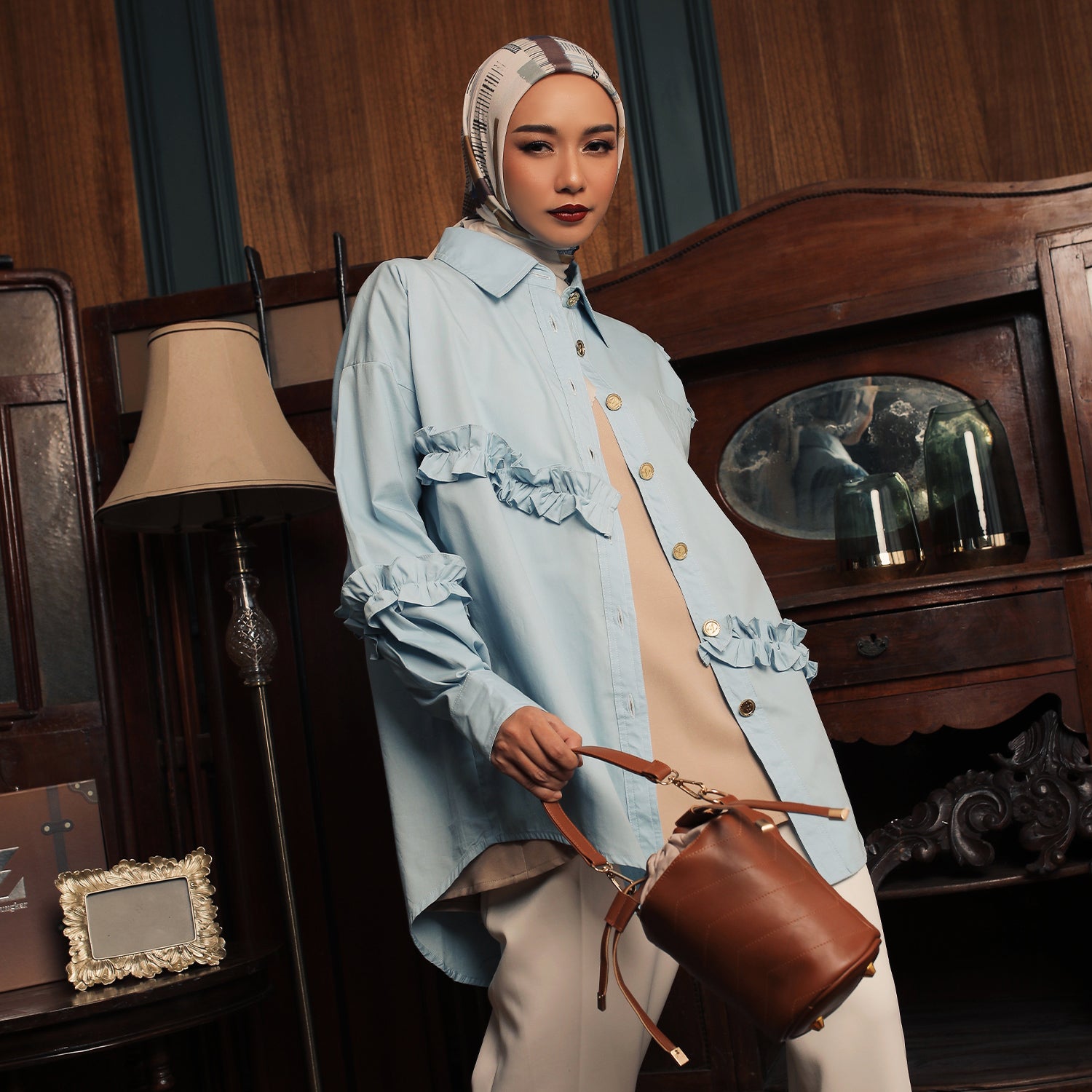 Gyura Blouse Baby Blue