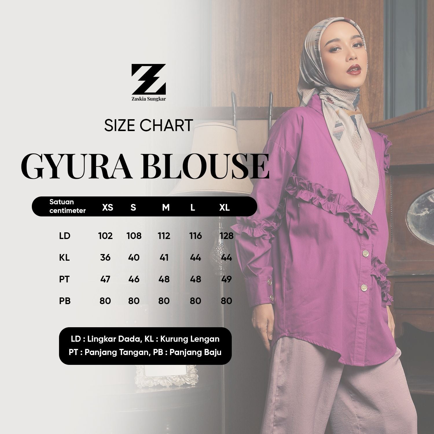 Gyura Blouse Baby Blue