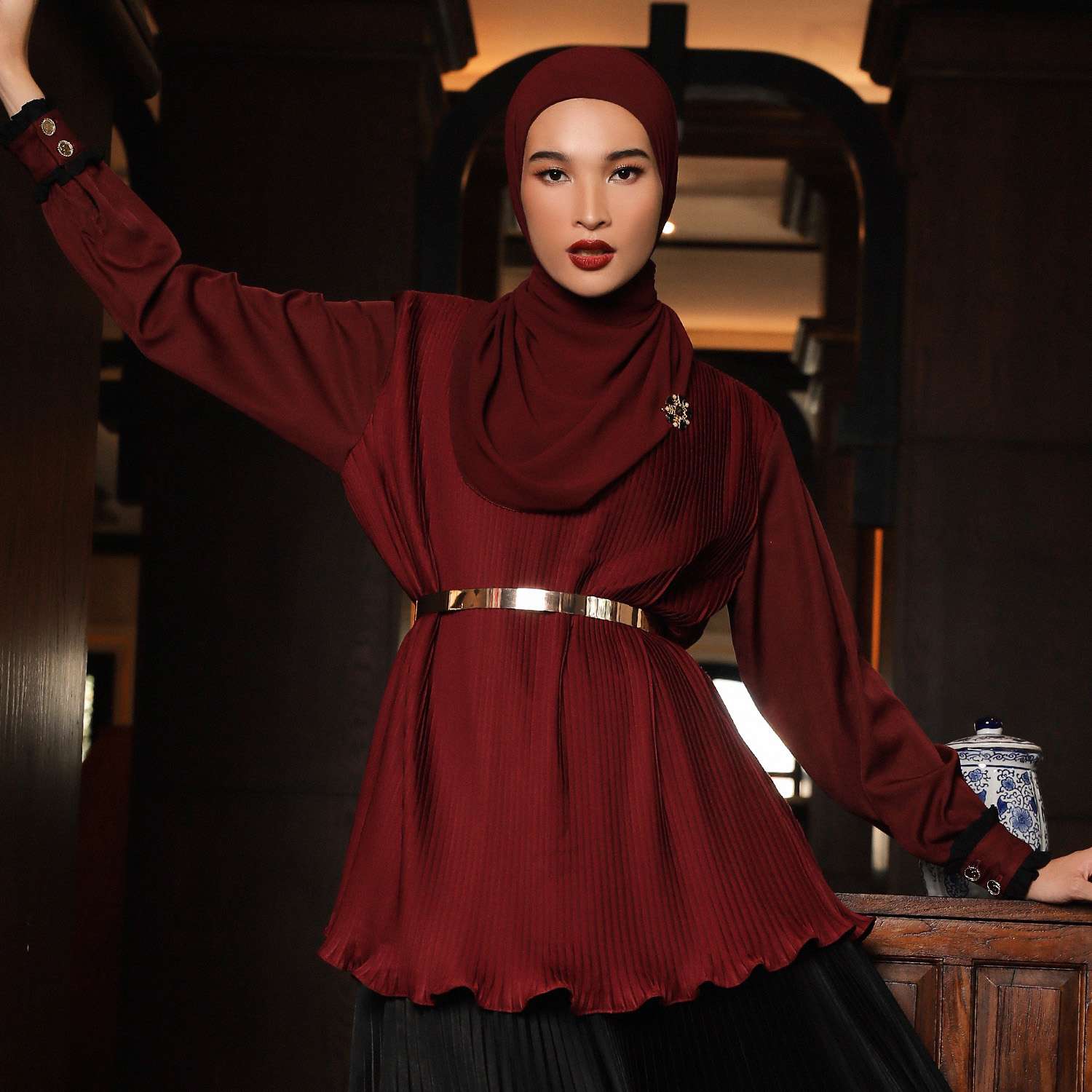 Maroon Blouse Minor
