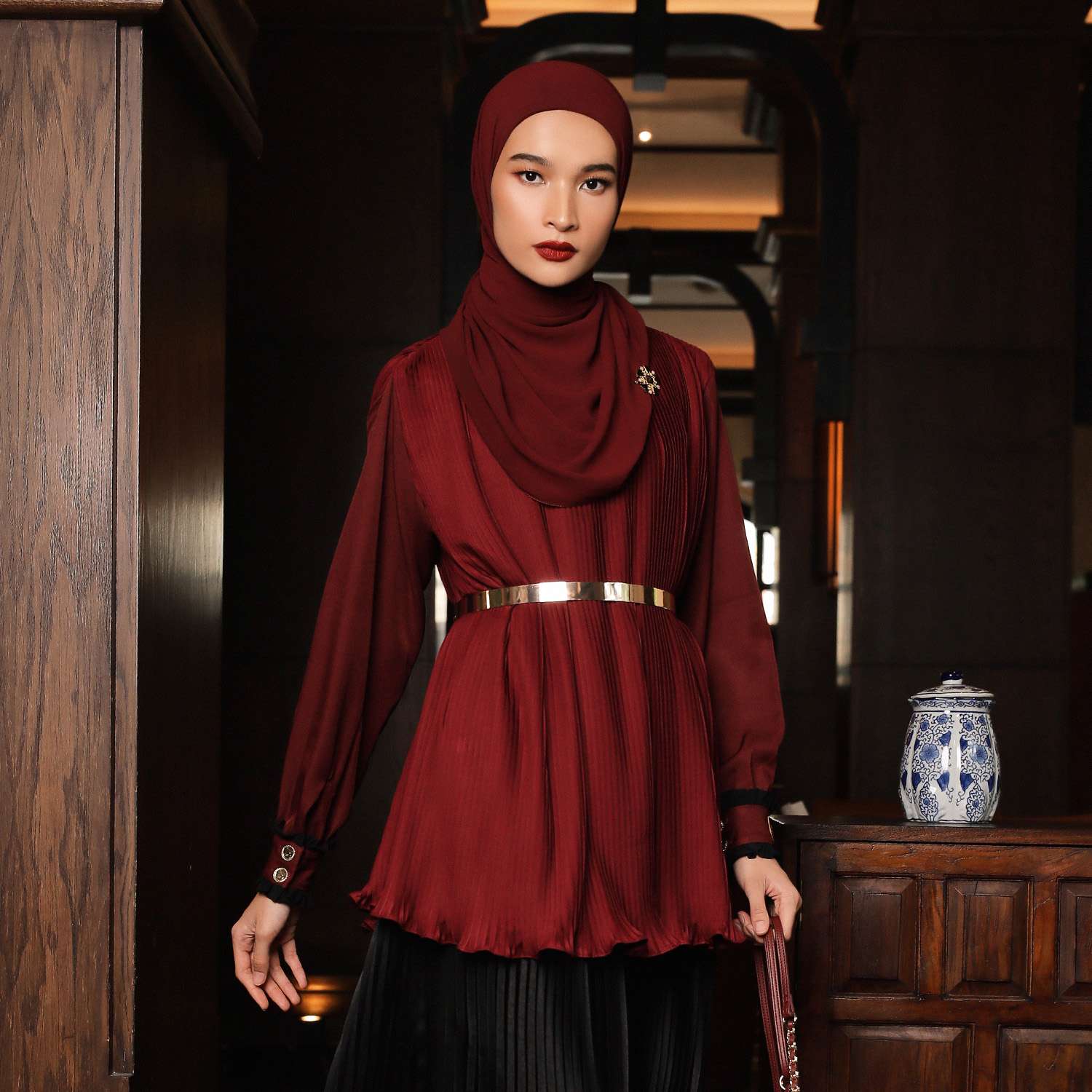 Maroon Blouse Minor