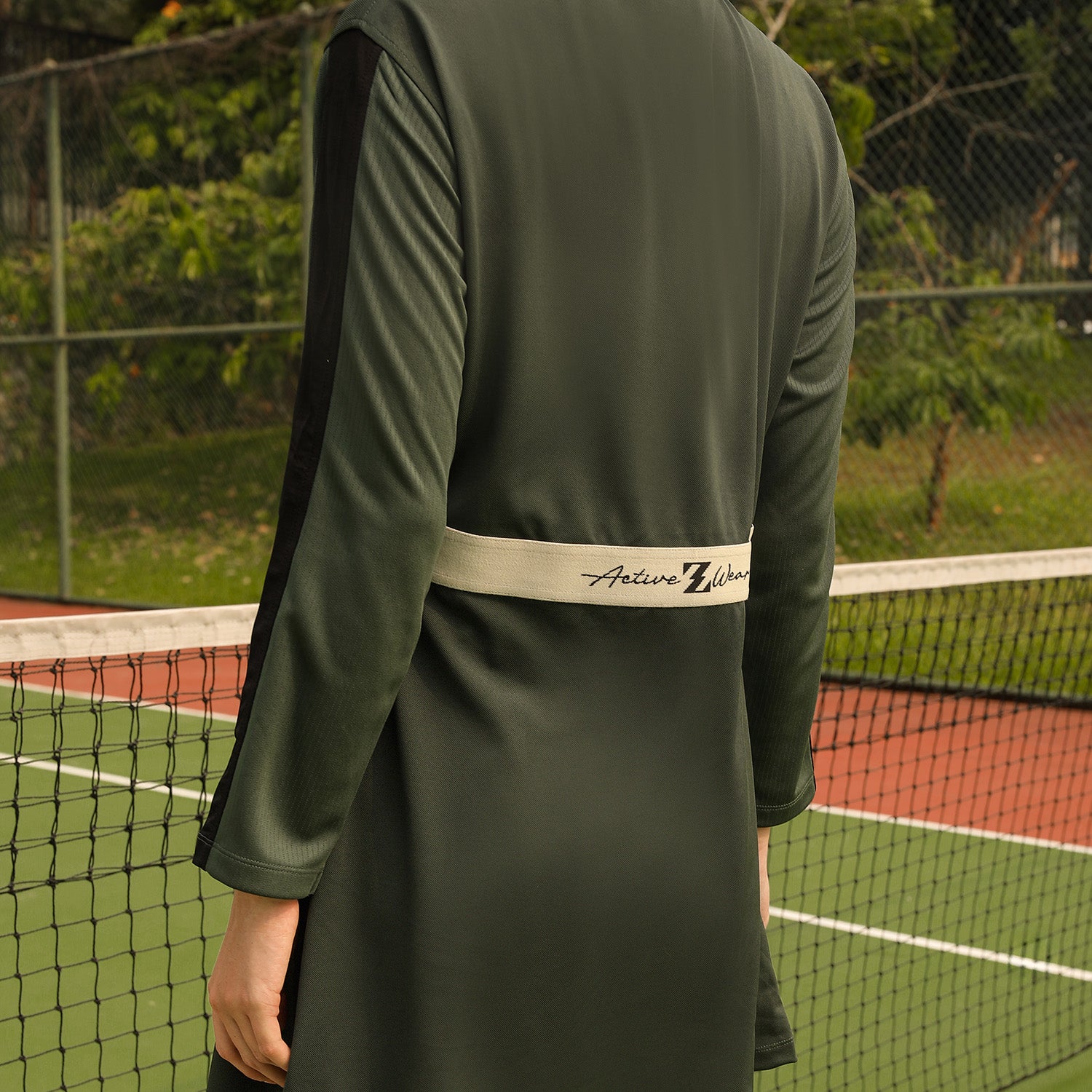 Athletics Pleated Dress Green Army
