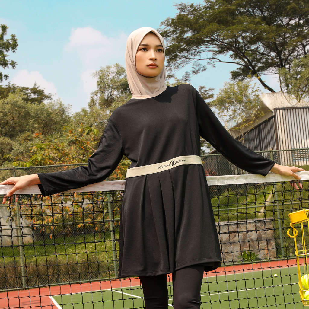 Athletics Pleated Dress Black