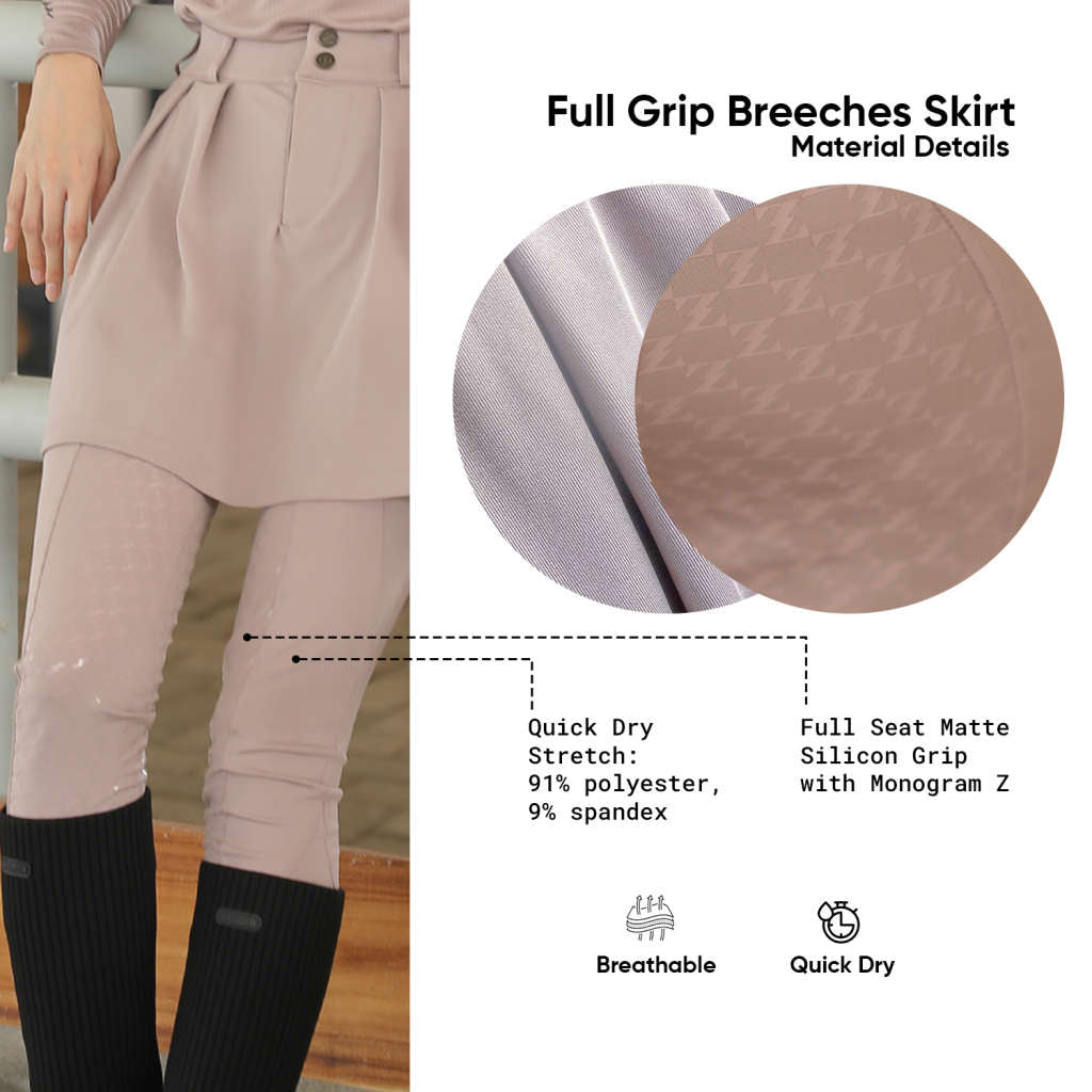 Full Grip Breeches Skirt Dusty Pink