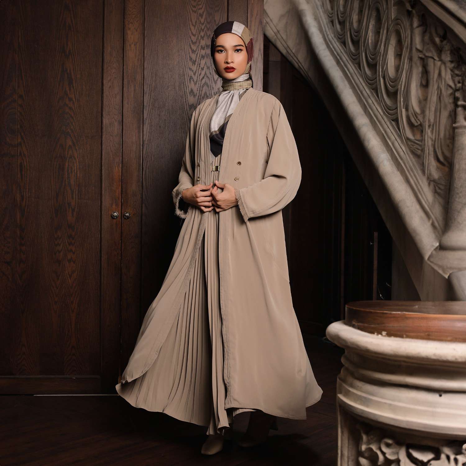 Hanna Abaya Set Taupe Minor