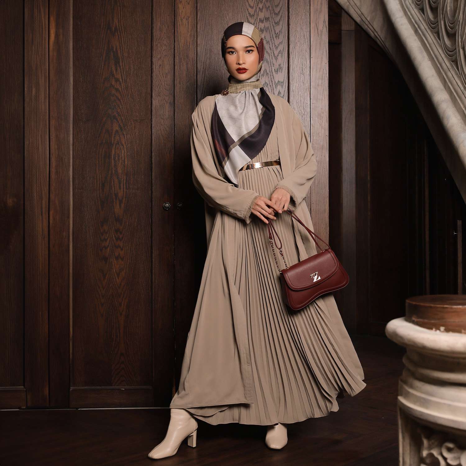 Hanna Abaya Set Taupe Minor