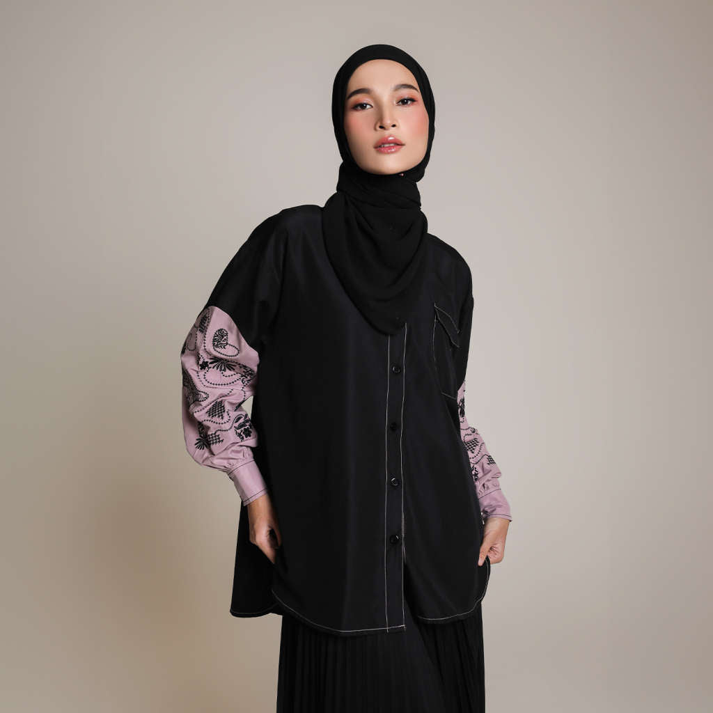 Kamari Blouse Black Pink