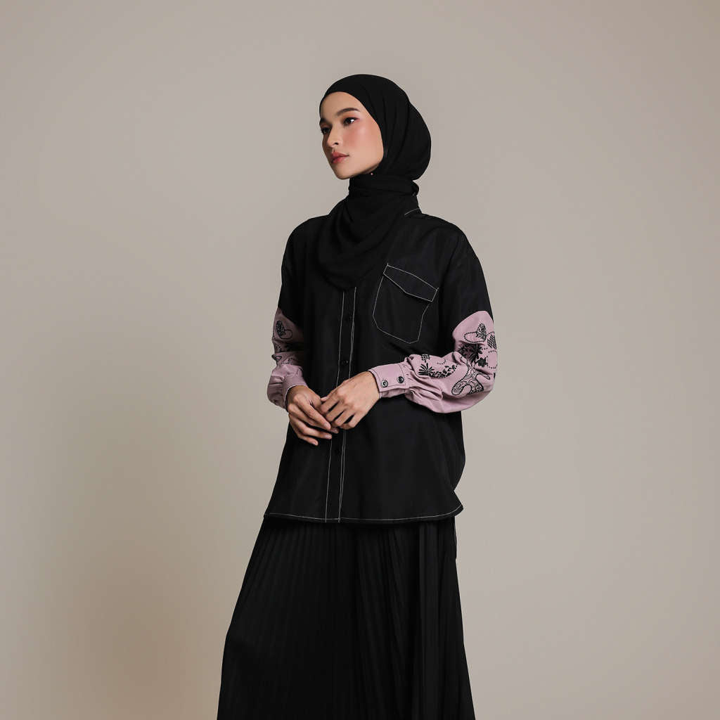 Kamari Blouse Black Pink