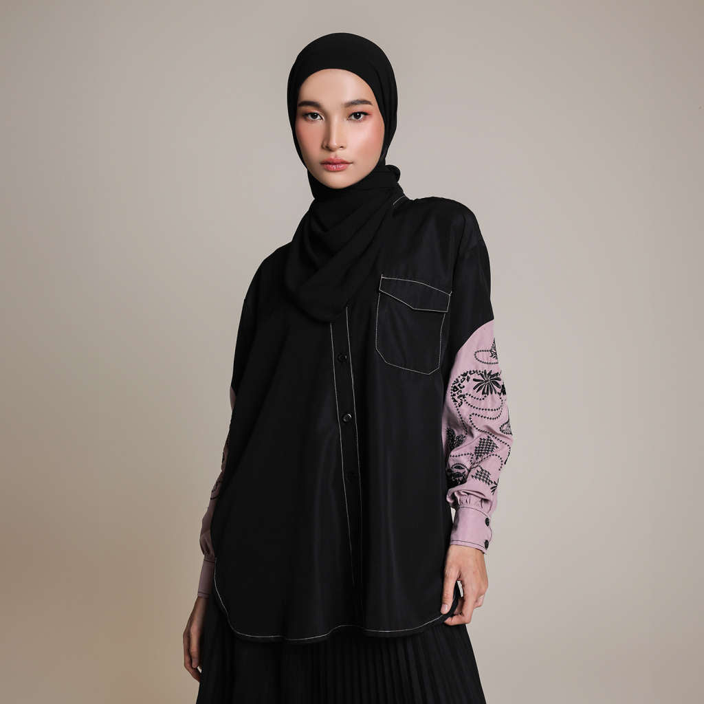 Kamari Blouse Black Pink