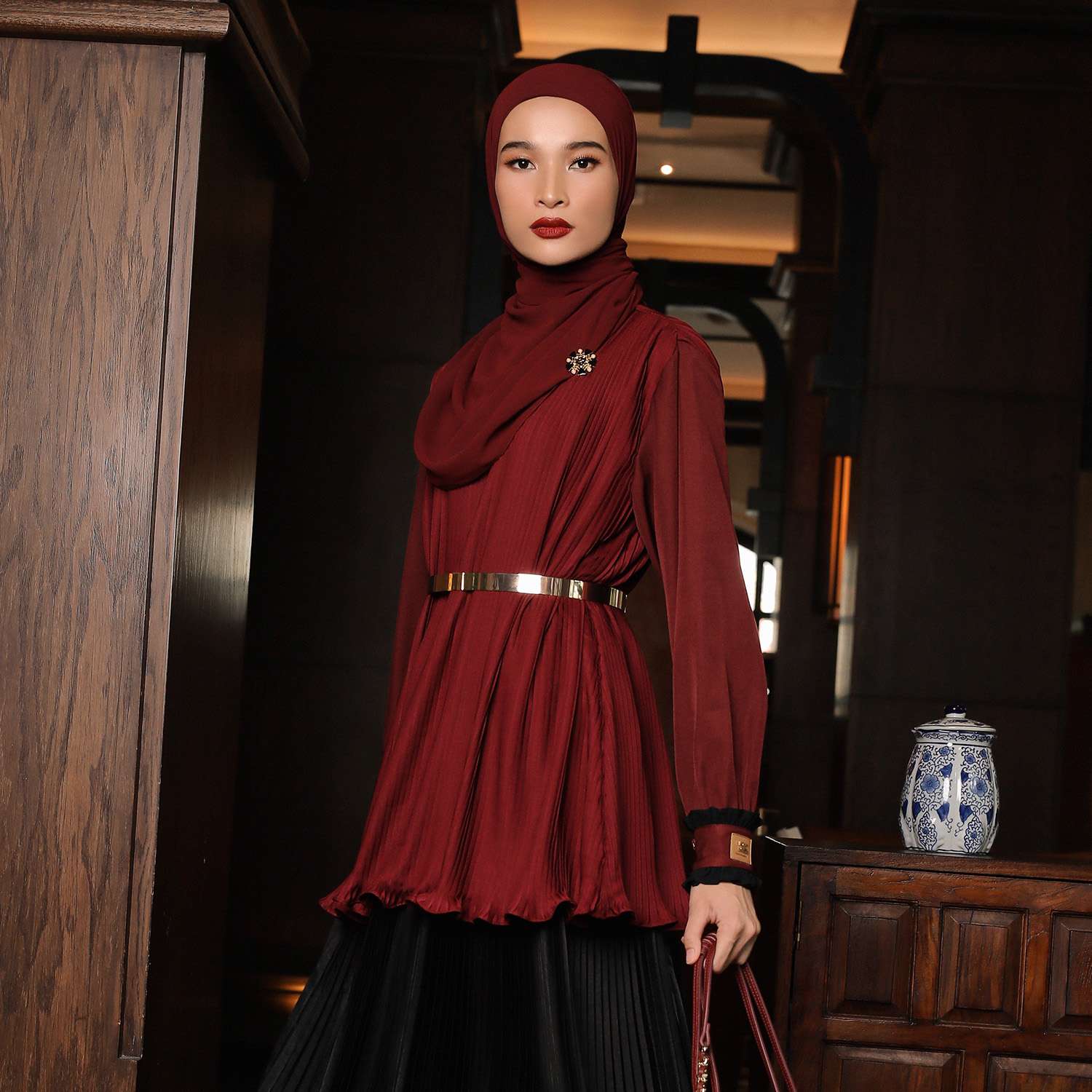 Maroon Blouse Minor